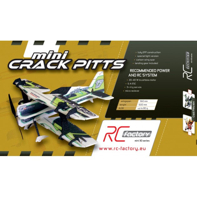 Crack Pitts Mini 560mm Vert RcFactory 