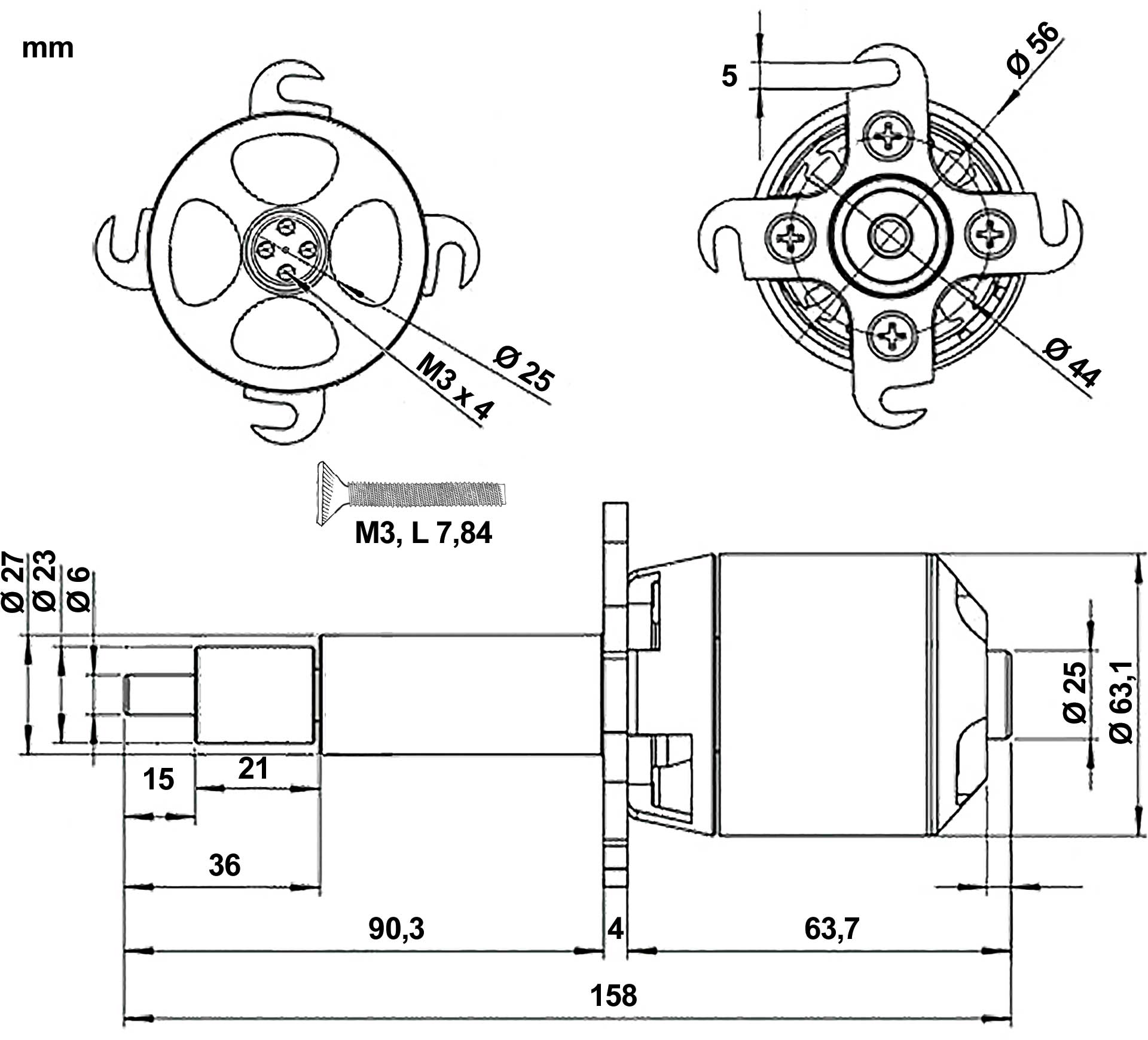 Moteur brushless LS6330/15 280Kv Robbe