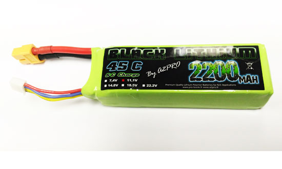 Accu lipo Black Lithium 2200mAh 3s 45C