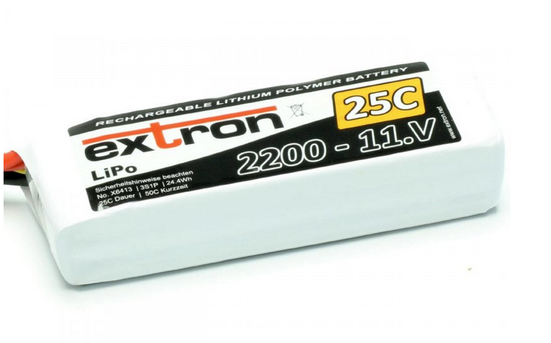 Accu Lipo 2200mAh 3s 25/50C Extron