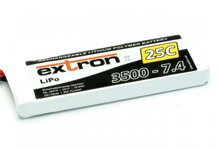 Accu Lipo 3500mAh 2s 25/50C Extron