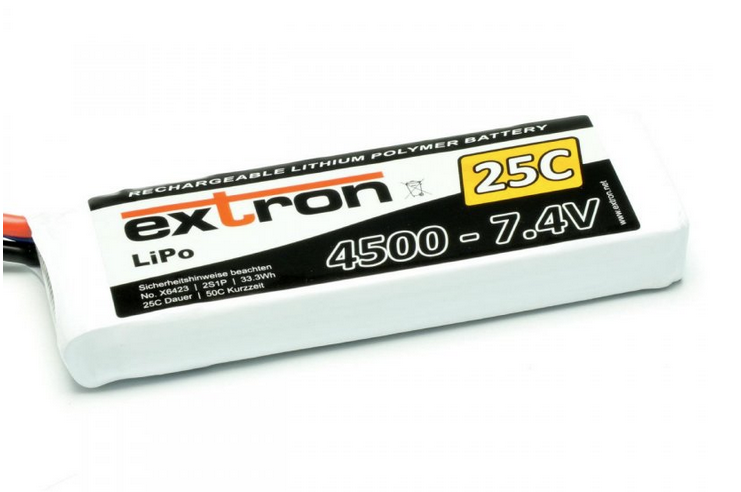 Accu Lipo 4500mAh 2s 25/50C Extron