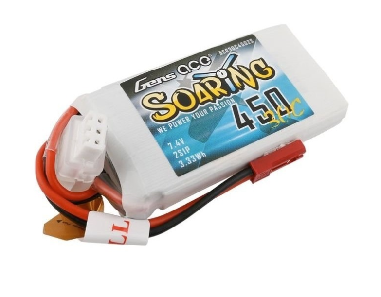 Accu Lipo 450mAh 2s Gens Ace 30C Lipo 2S (7,4v)