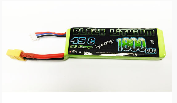 Accu lipo Black Lithium 1800mAh 2s 45c