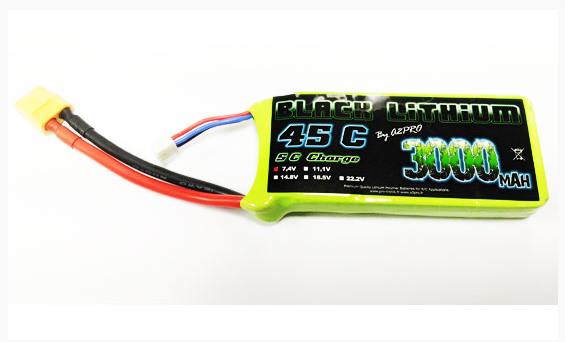 Accu lipo Black Lithium 3000mAh 2s 45c