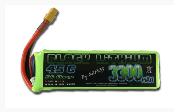 Accu lipo Black Lithium 3300mAh 2s 45c