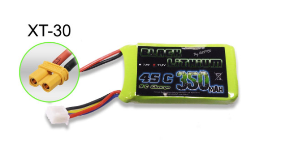 Accu lipo Black Lithium 350mAh 3s 45c