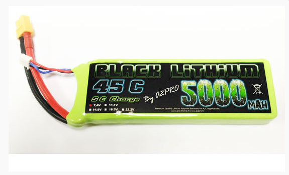 Accu lipo Black Lithium 5000mAh 2s 45c