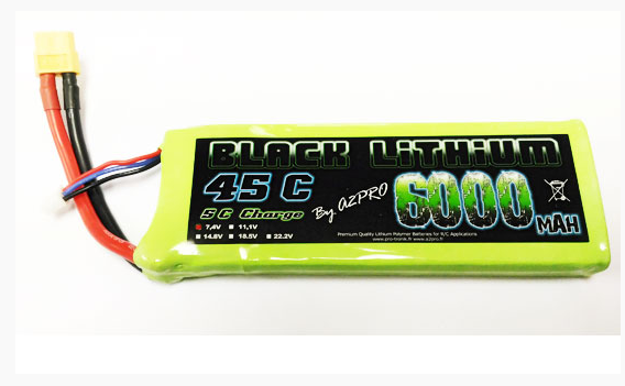 Accu lipo Black Lithium 6000mAh 2s 45c