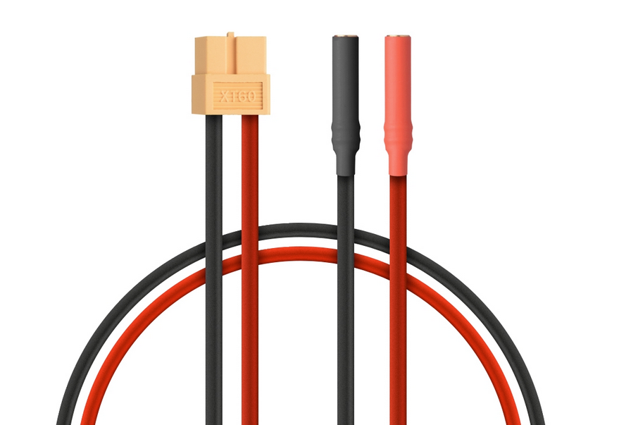 Cable de charge XT60 vers Pk 4mm femelle Cordon de charge