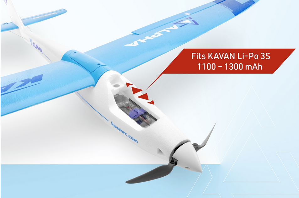 Motoplaneur Alpha 1500V2 Bleu Kavan Planeurs