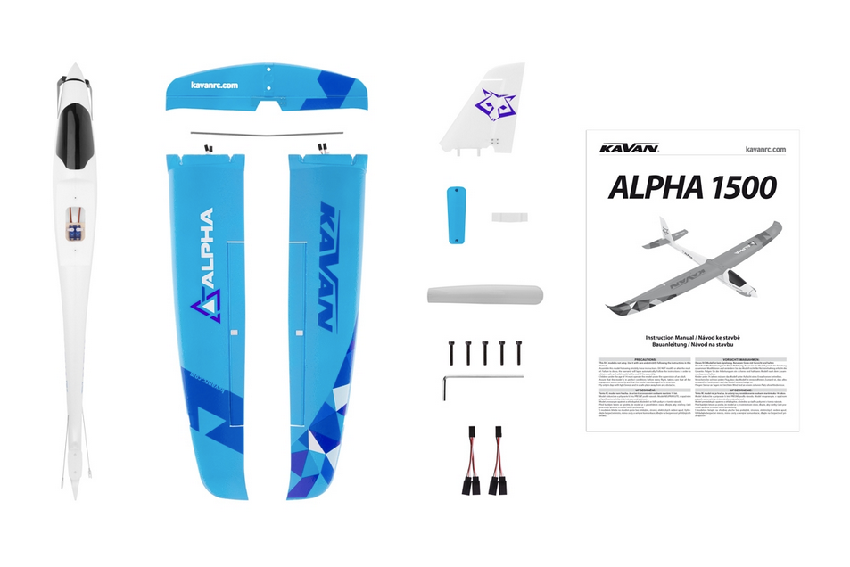 Motoplaneur Alpha 1500V2 Bleu Kavan Planeurs