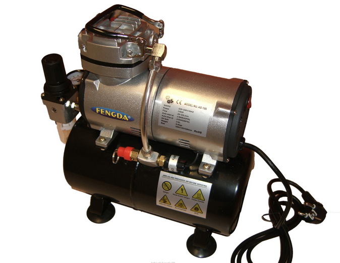 Compresseur silencieux mono piston avec cuve Fengda Peinture