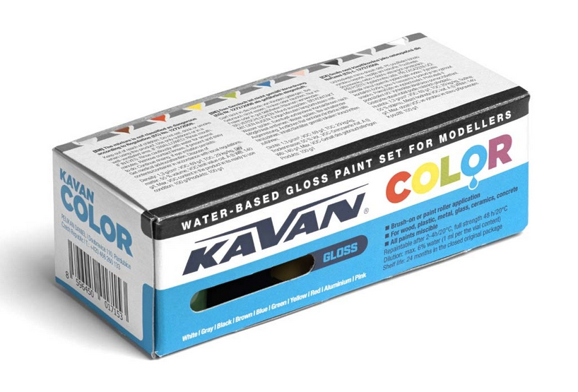 Pack de 10 peintures acryliques brillantes Kavan