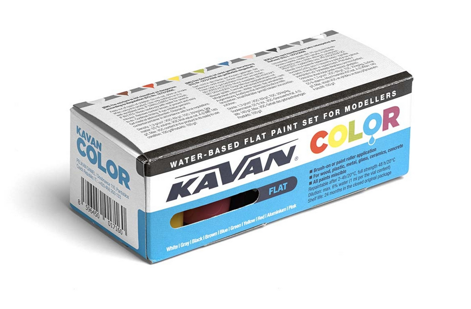Pack de 10 peintures acryliques mat Kavan