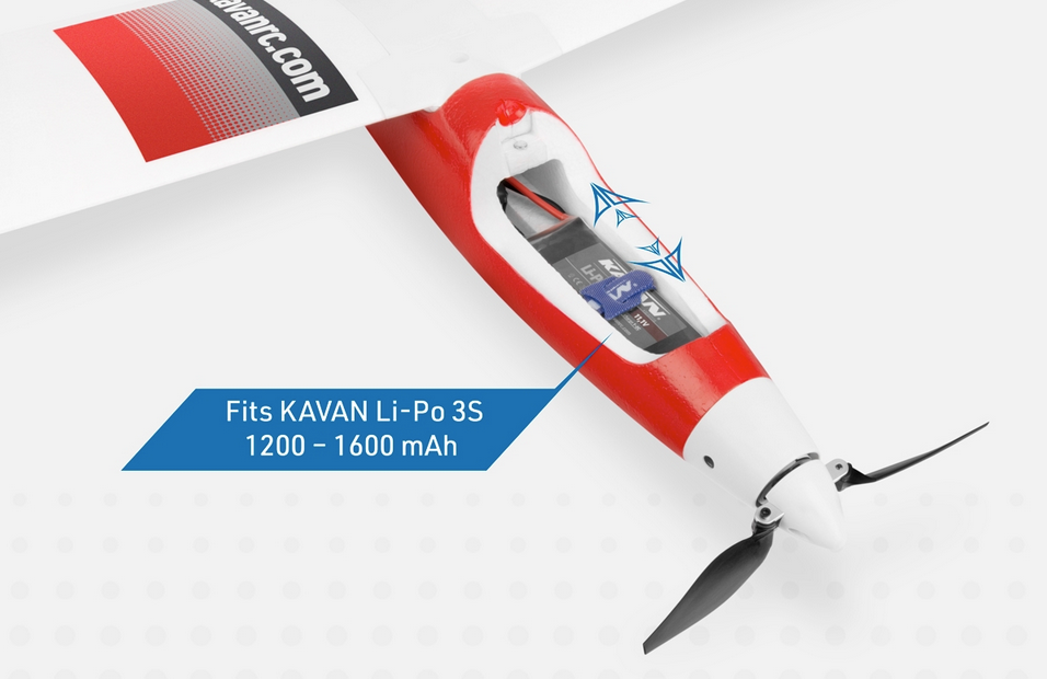 Motoplaneur Falke 1800mm PNP rouge Kavan Planeurs
