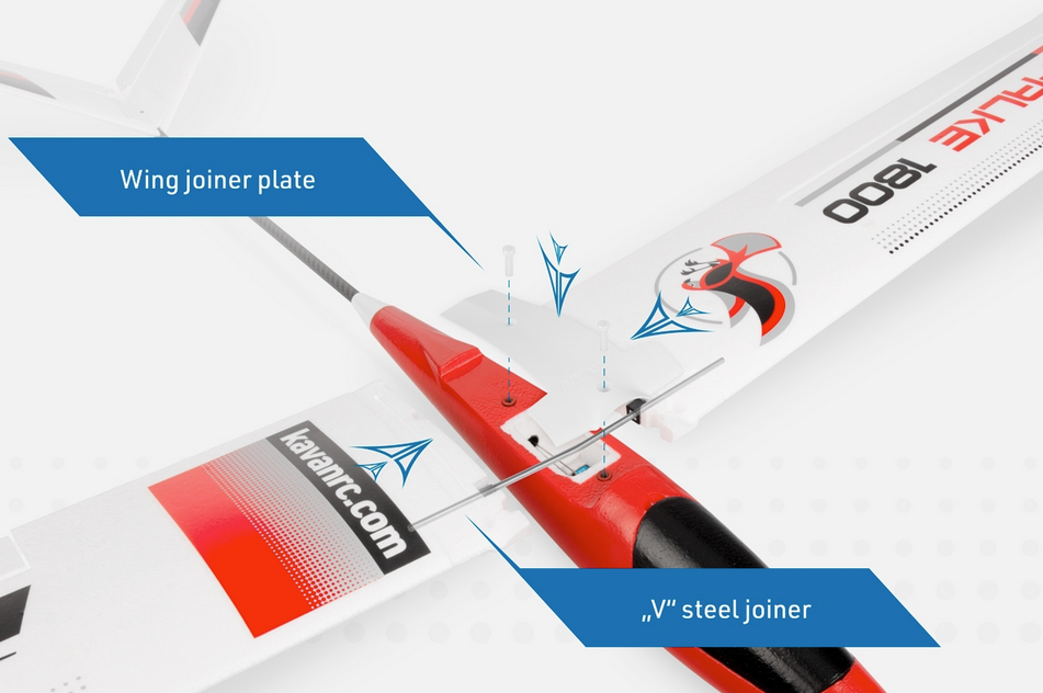 Motoplaneur Falke 1800mm PNP rouge Kavan Planeurs