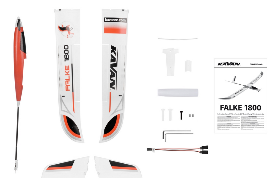 Motoplaneur Falke 1800mm PNP rouge Kavan Planeurs