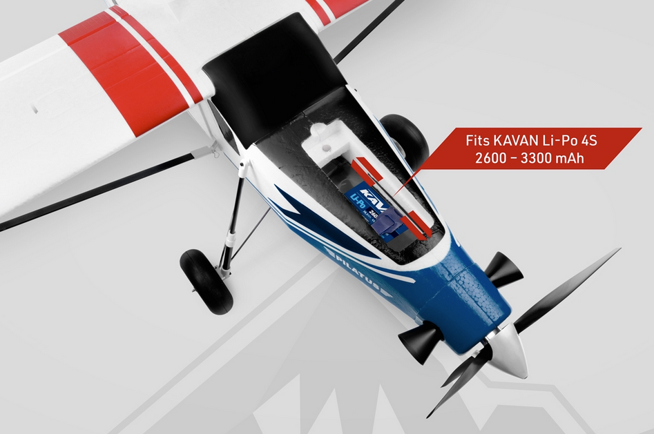 Pilatus PC-6 Porter 1500mm Bleu PNP Kavan Débutant / Trainer