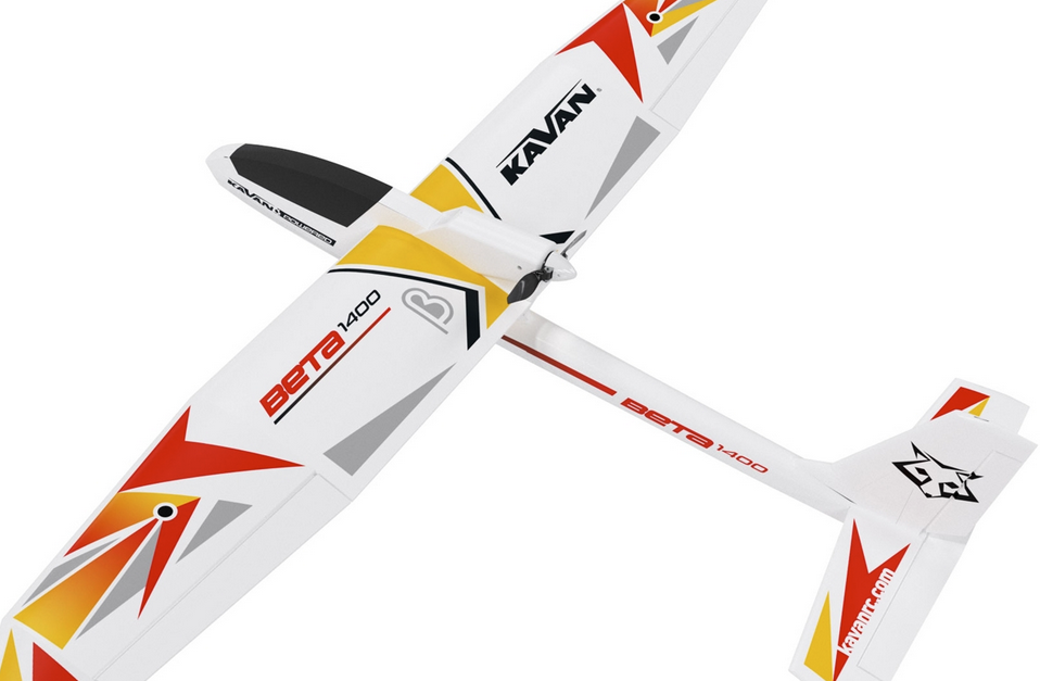 Planeur Beta 1400mm Rouge PNP Kavan Planeurs