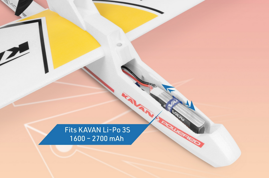 Planeur Beta 1400mm Rouge PNP Kavan Planeurs