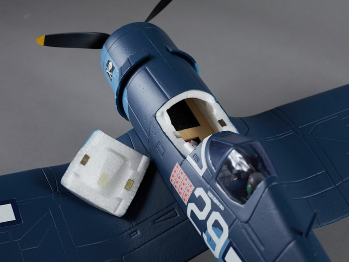 Warbird F4U Corsair bleu PNP 750mm Derbee Warbird
