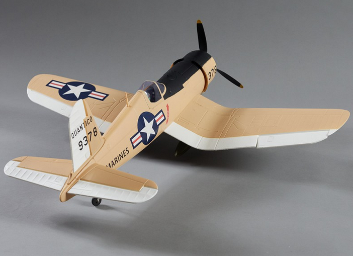 Warbird F4U Corsair jaune PNP 750mm Derbee