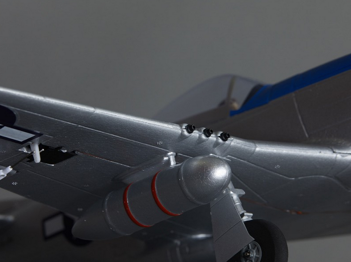 Warbird P-51D Mustang bleu PNP 750mm Derbee Warbird