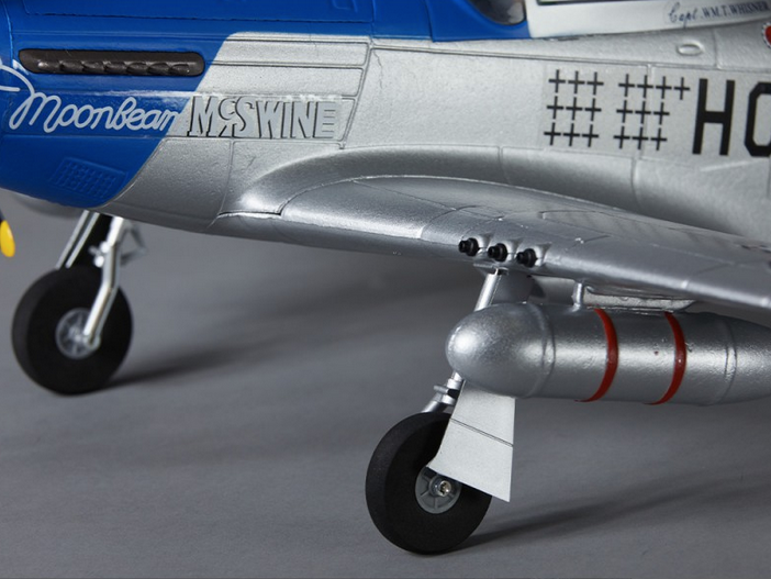 Warbird P-51D Mustang bleu PNP 750mm Derbee Warbird