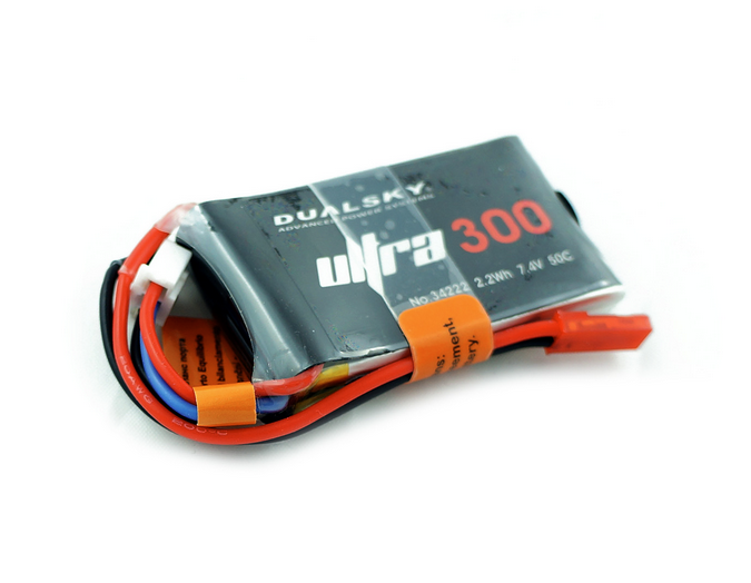 Accu Lipo 300mAh 2s 50C Dualsky Lipo 2S (7,4v)