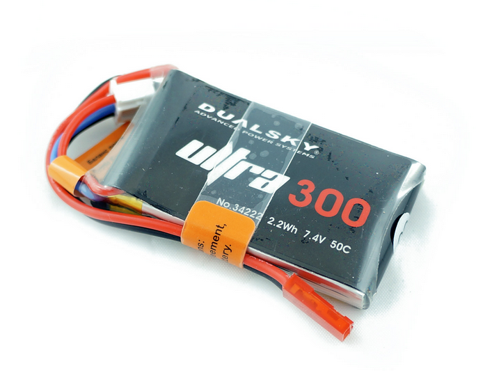 Accu Lipo 300mAh 2s 50C Dualsky