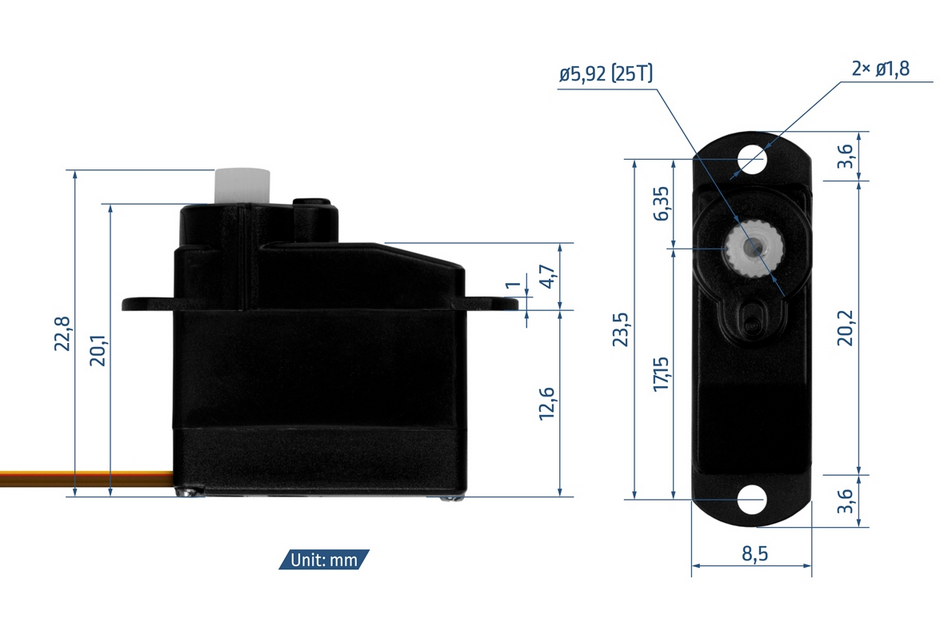 Servo GO-04 3,8gr Digital Kavan 