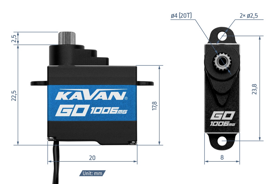 Servo GO-1006Mg 7gr Kavan