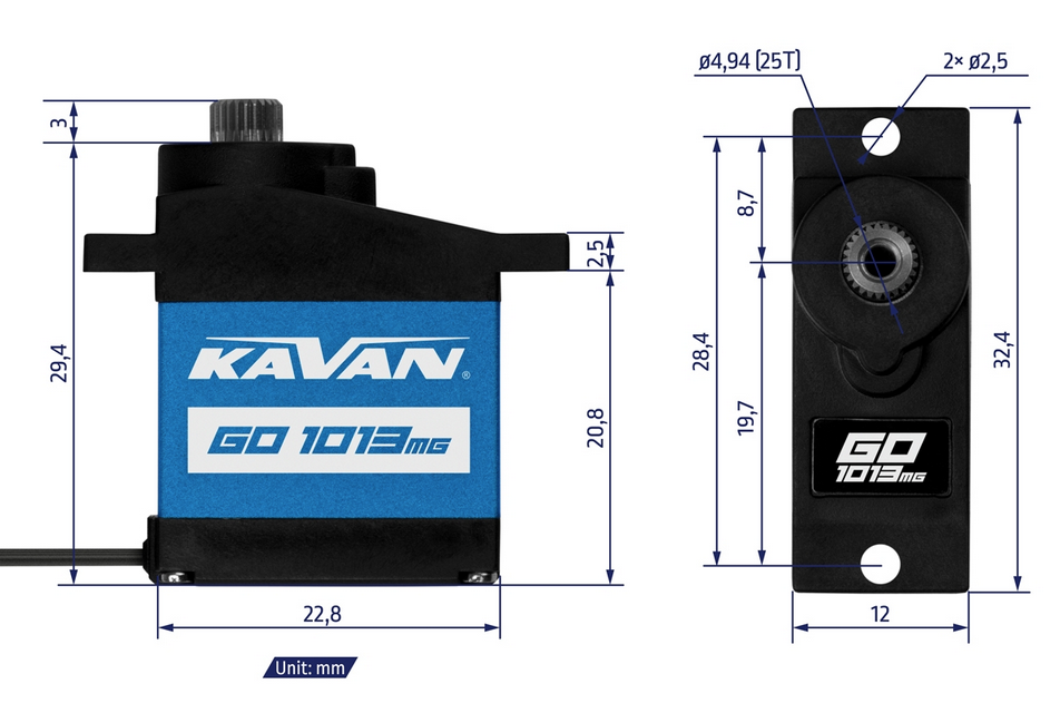Servo GO-1013 Mg 15gr Kavan