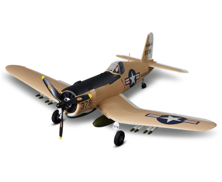 Warbird F4U Corsair jaune PNP 750mm Derbee