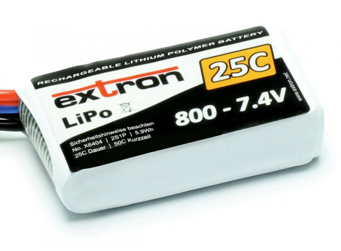 Accu Lipo 800mAh 2S 25C Extron