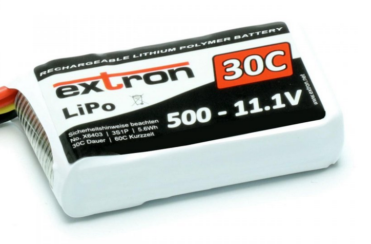 Accu Lipo 500mAh 3s Extron 30C Lipo 3S (11,1V)