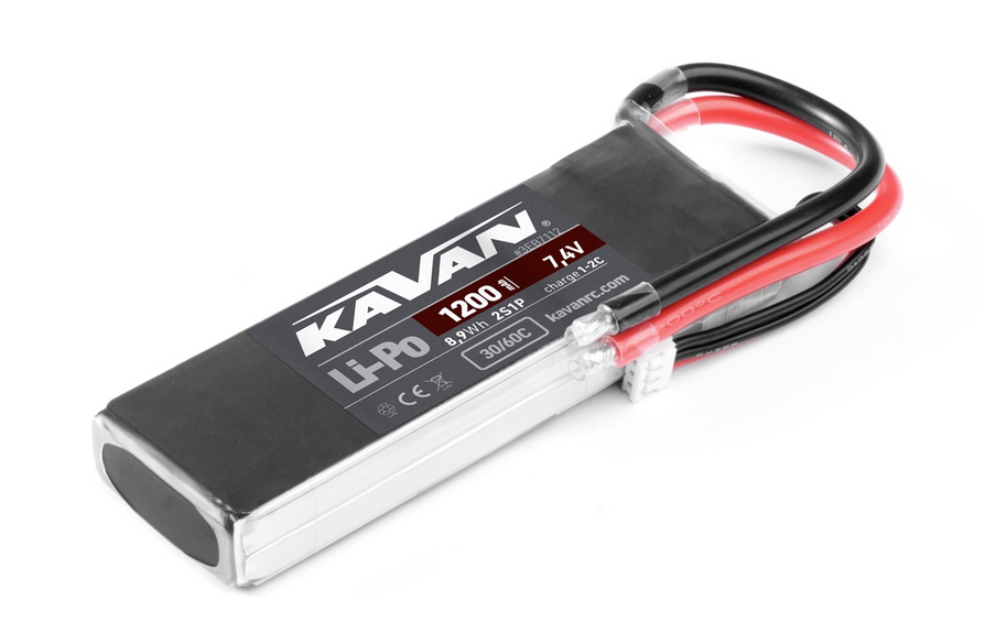 Accu Lipo 1200mAh 2s Kavan 30/60C