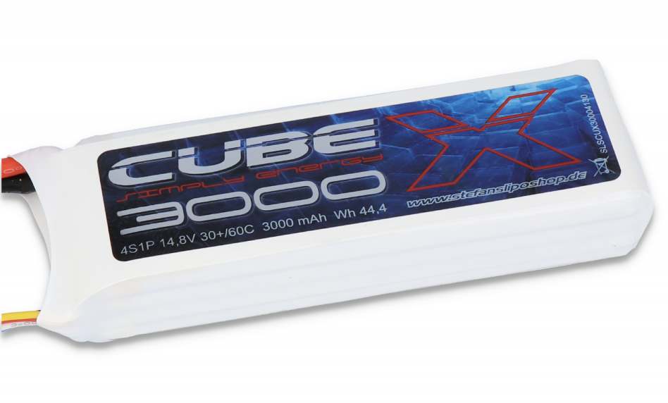 Accu Lipo 3000mAh 4S 30/60C SLS X CUBE