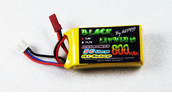 Accu lipo Black Lithium 800mAh 2s 15C