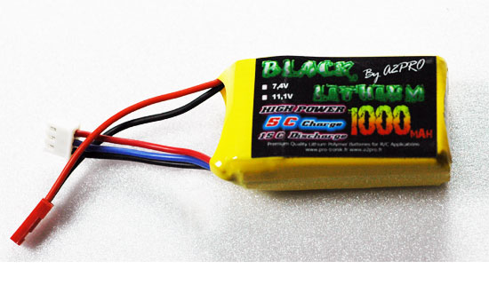 Accu lipo Black Lithium 1000mAh 2s 15C