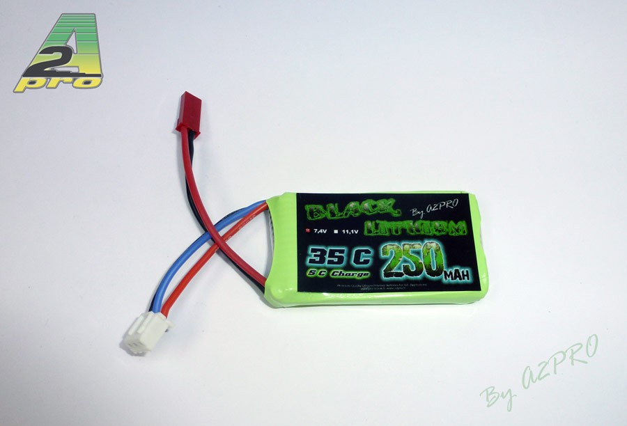 Black Lithium 250mAh 35C 2S (19.8grs) Lipo 2S (7,4v)