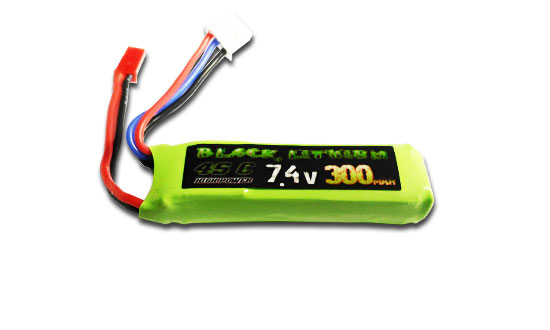 Accu lipo Black Lithium 300mAh 2s 45c