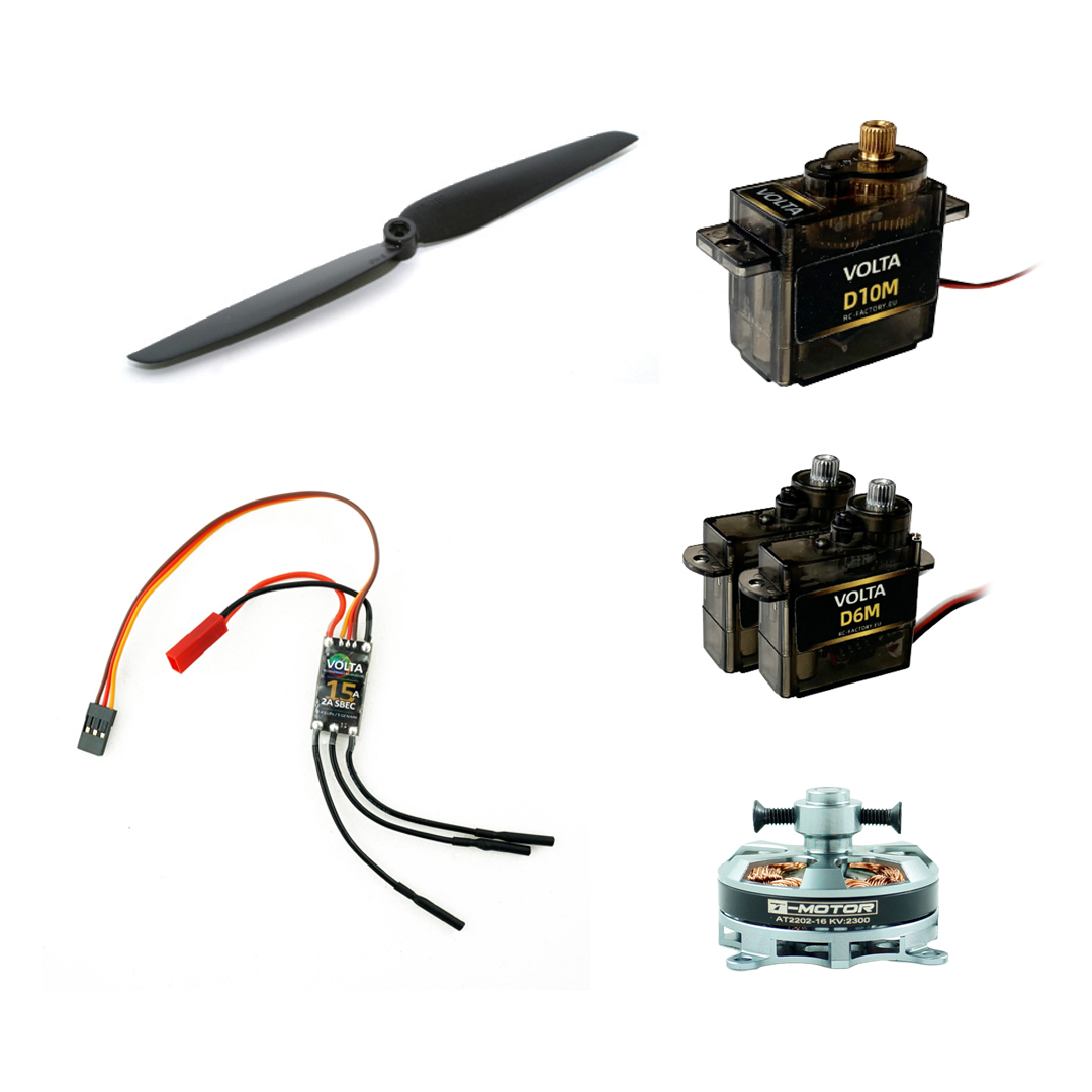 Set electronique pour Crack Pitts mini Rc factory