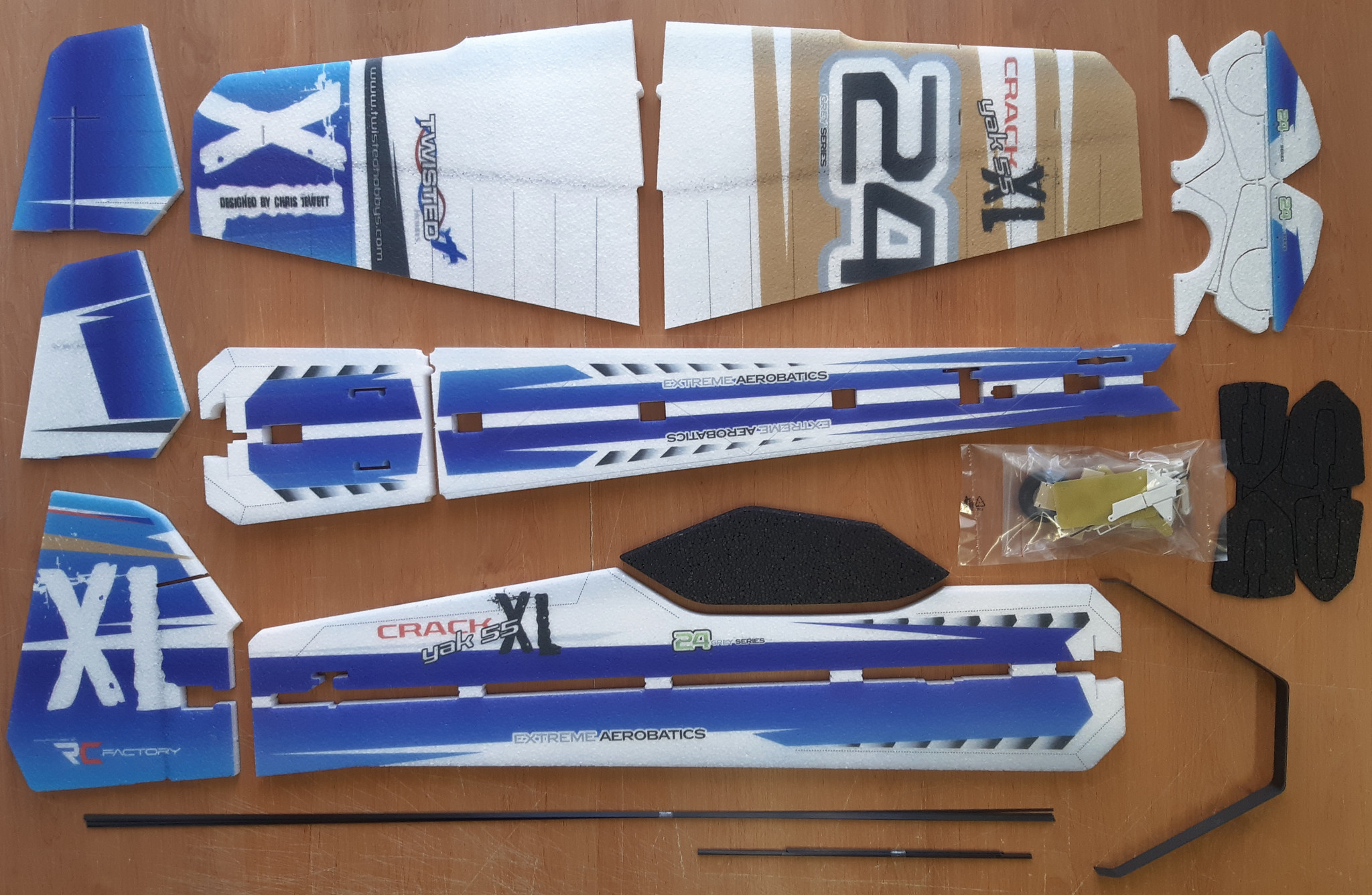 Crack Yak XL bleu-or 1080mm Rc Factory 