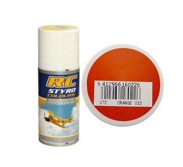 Bombe peinture orange rc styro (150ml)