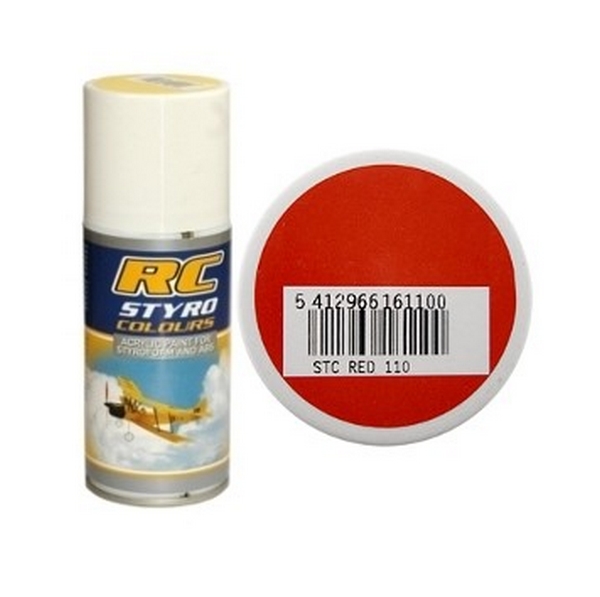 Bombe peinture rouge rc styro (150ml) Peinture