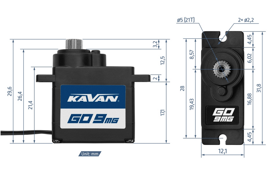 Servo GO-09 Mg 11gr Kavan Servos